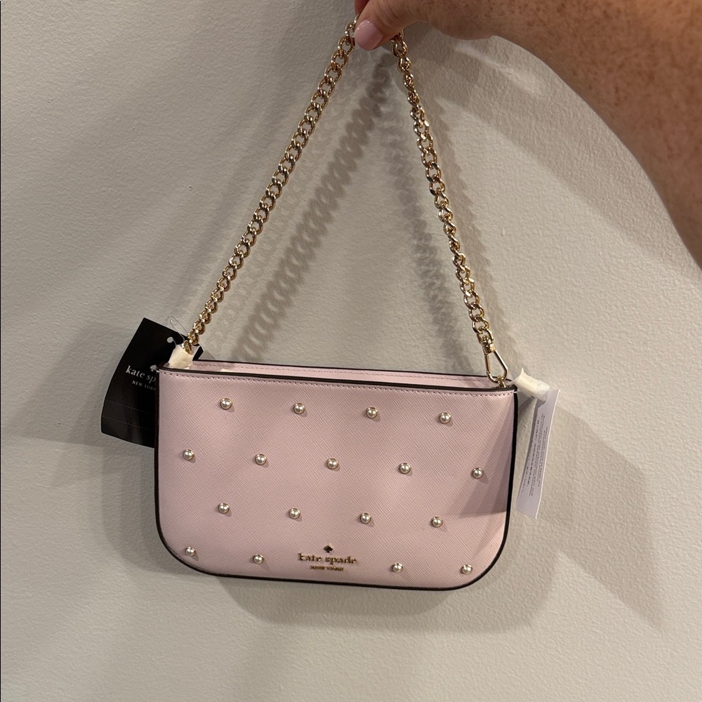 Kate Spade Light Pink Studded Clutch